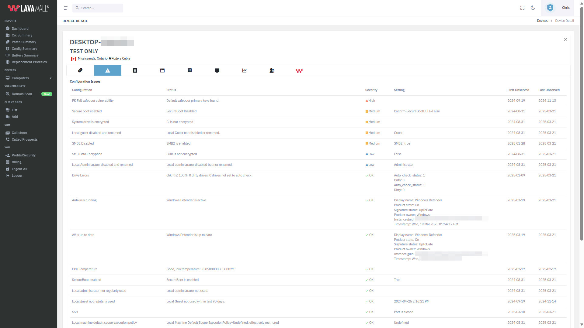 Configuration Details