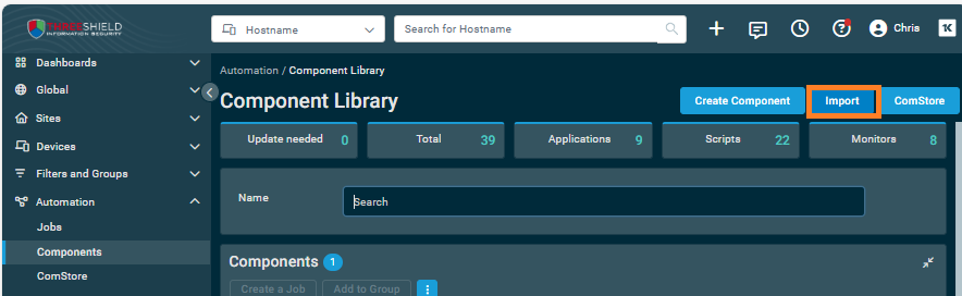 Datto Component Import